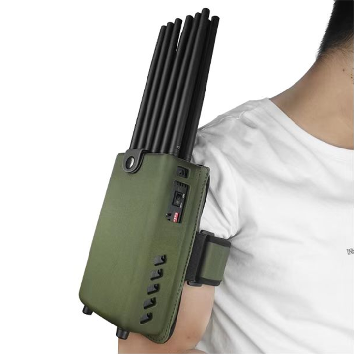 12-Antennas Signal Jammer, GSM/LTE/5G/GPS/WiFi/Lojack Mobile Phone & Tracking Signal Blocker