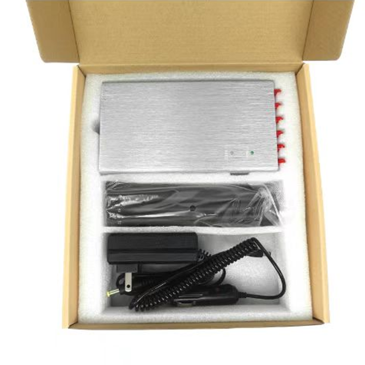 12-Antennas Signal Jammer, GSM/LTE/5G/GPS/WiFi/Lojack Mobile Phone & Tracking Signal Blocker