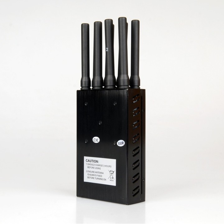 8-Antennas Portable Signal Jammer, Block 2G-5G/WiFi 2.4G/GPS L1 Mobile Phone & Tracking Signals
