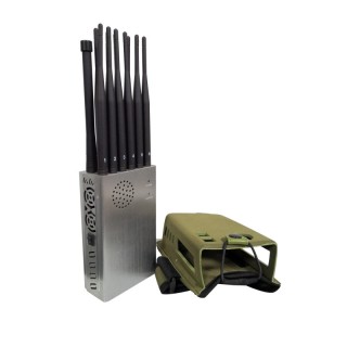 12-Antenna 2G 3G 4G 5G Signal Jammer – 8.4W GPS WiFi LOJACK Blocker, Up to 20m Coverage