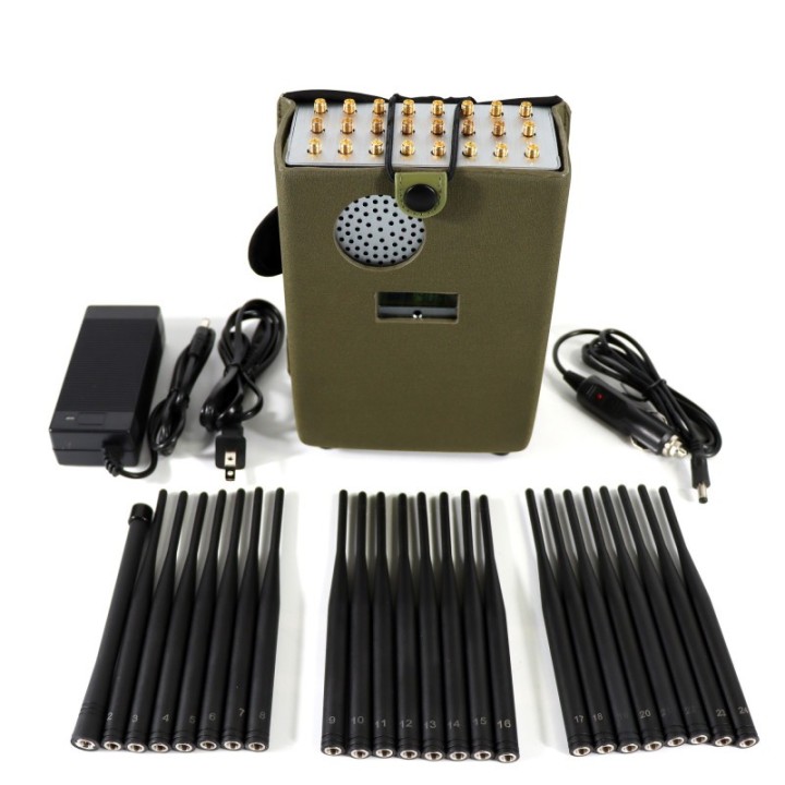 A24-24A Professional 24-Antenna Portable Signal Jammer | 24W All-Band Blocker