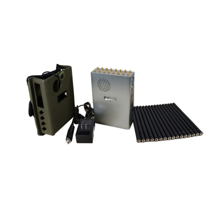 A18-16A Professional 18-Band Portable Signal Jammer | 16 Antennas | 18W All-Band Blocker