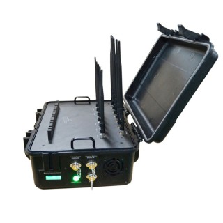 High-Power Suitcase Signal Jammer | 90W Portable Blocker for 2G/3G/4G/5G, GPS, WiFi & VHF/UHF