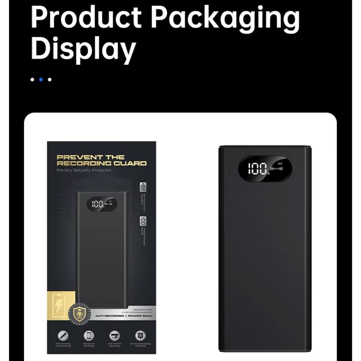 F15 Ultrasonic Jammer | Anti-Recording Power Bank & Privacy Protector