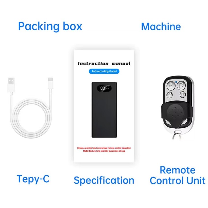 F15 Ultrasonic Jammer | Anti-Recording Power Bank & Privacy Protector