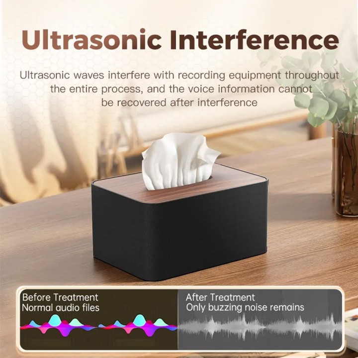 Ultrasonic Privacy Guard Pro | 360° Voice-Activated Anti-Recording Jammer