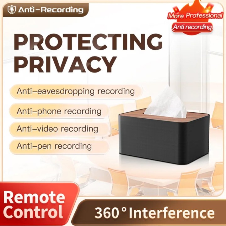 Ultrasonic Privacy Guard Pro | 360° Voice-Activated Anti-Recording Jammer