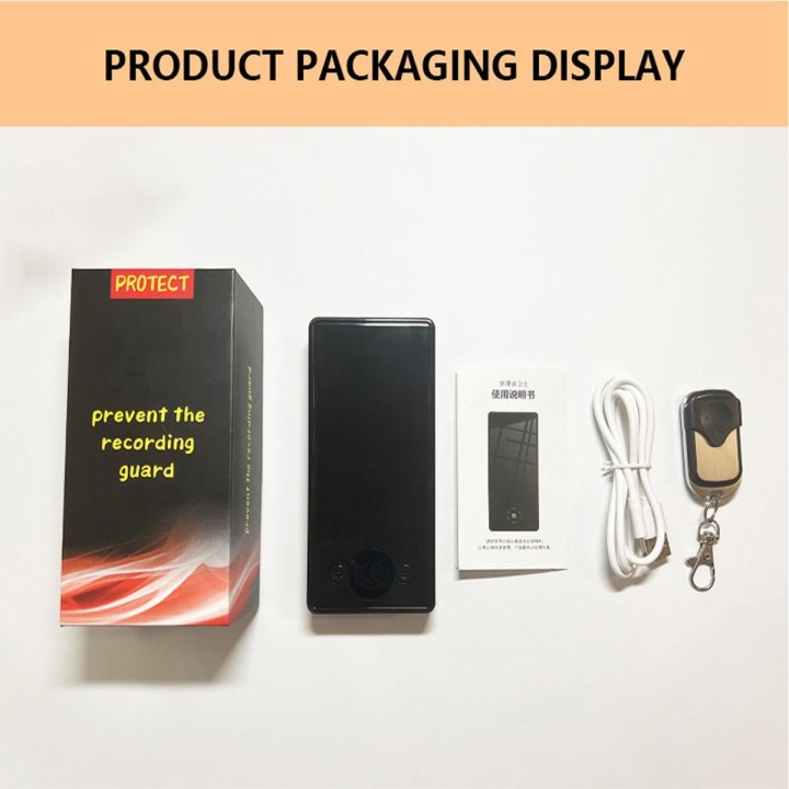 Recording Terminator: 2-in-1 Ultrasonic Jammer & Power Bank with 50m Remote Control Anti-Recording Jammer