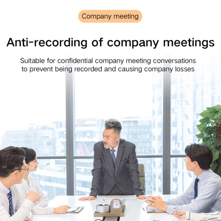 Recording Terminator: 2-in-1 Ultrasonic Jammer & Power Bank with 50m Remote Control Anti-Recording Jammer